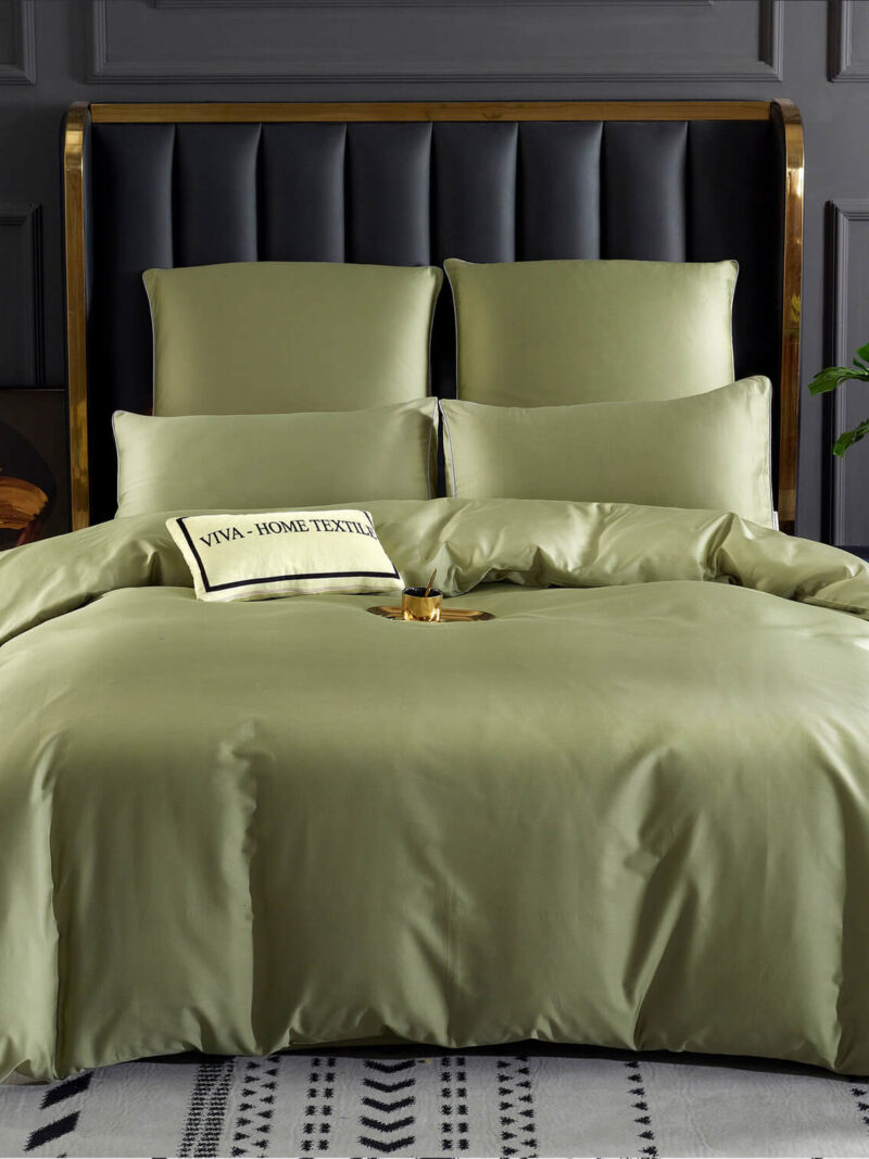 Комплект постельного белья Однотонный Сатин Премиум на резинке OCPR009