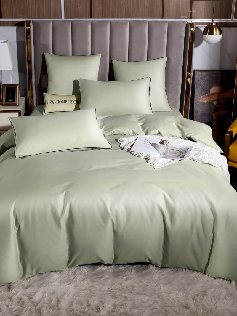 Комплект постельного белья Однотонный Сатин Элитный OCE012