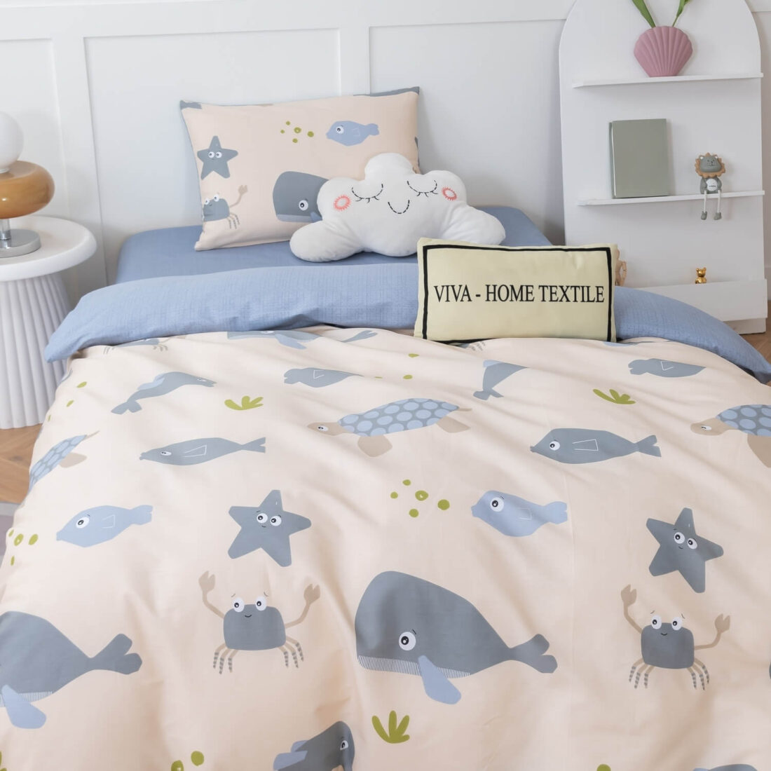 Комплект постельного белья на резинке Сатин Люкс KIDS 100% хлопок CDKR050 - Image 2