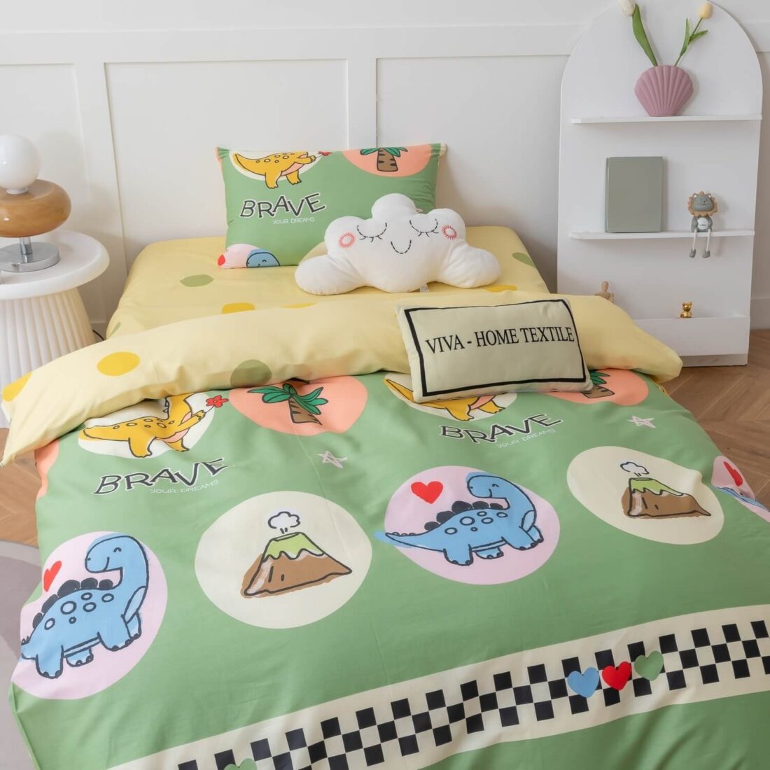 Комплект постельного белья на резинке Сатин Люкс KIDS 100% хлопок CDKR056 - Image 4