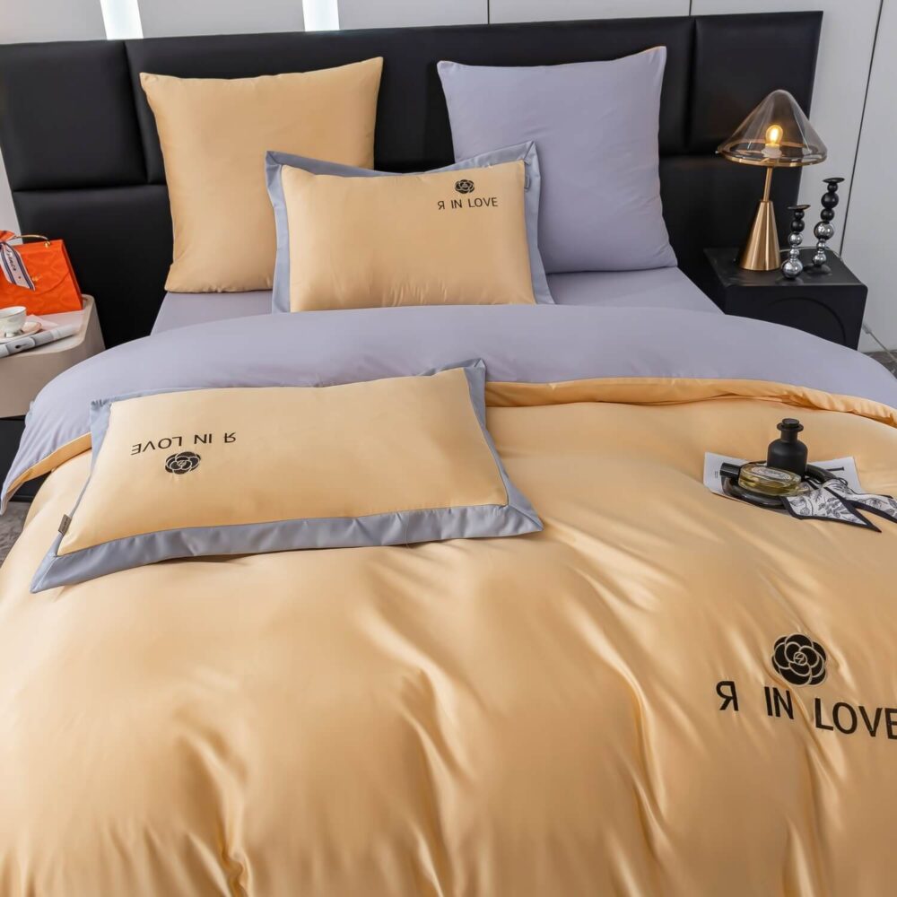 Комплект постельного белья Сатин-Шелк Я IN LOVE LV009 - Image 4