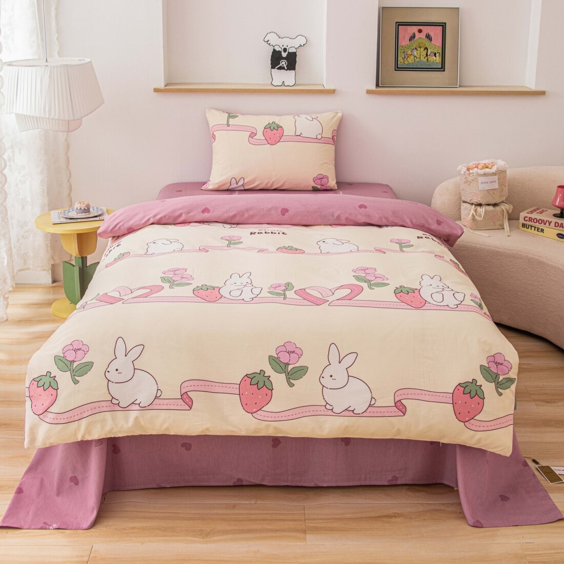 Комплект постельного белья на резинке Сатин Люкс KIDS 100% хлопок CDKR067 - Image 2