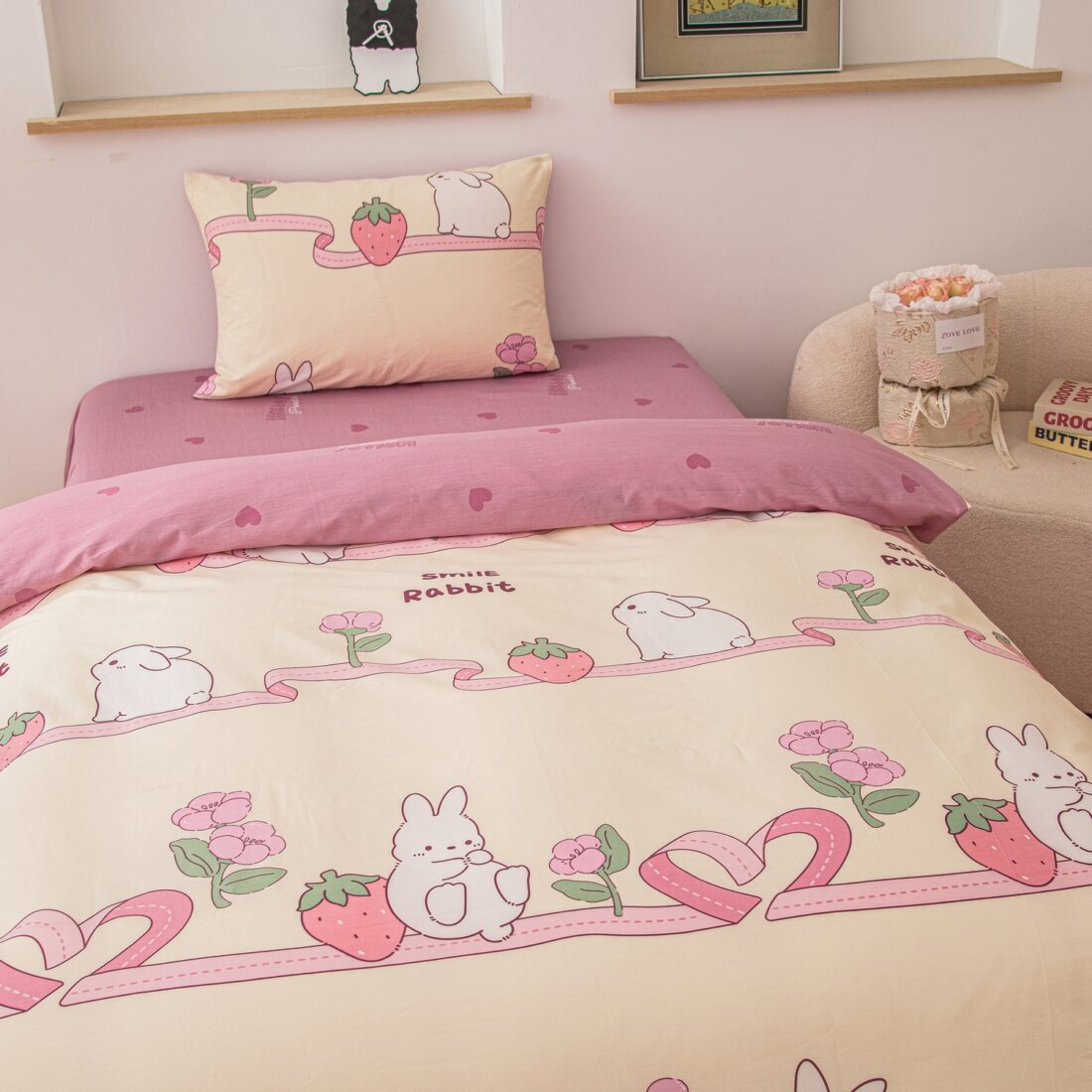 Комплект постельного белья на резинке Сатин Люкс KIDS 100% хлопок CDKR067 - Image 3
