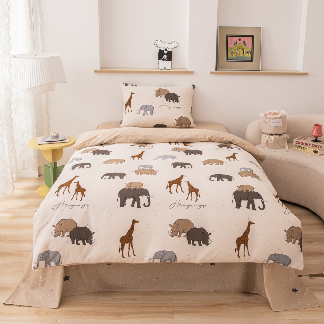 Комплект постельного белья на резинке Сатин Люкс KIDS 100% хлопок CDKR082 - Image 2