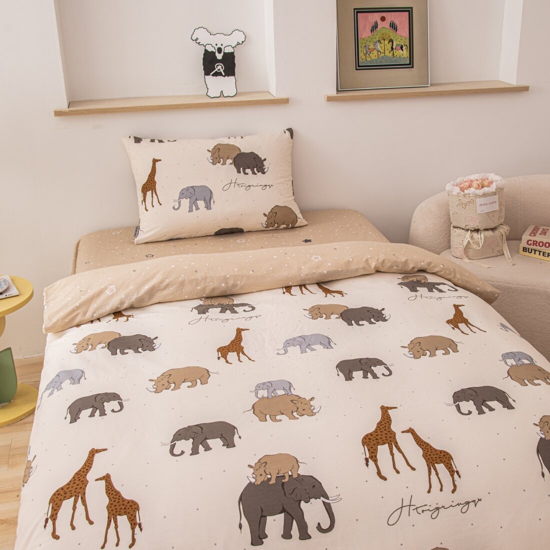 Комплект постельного белья на резинке Сатин Люкс KIDS 100% хлопок CDKR082 - Image 5