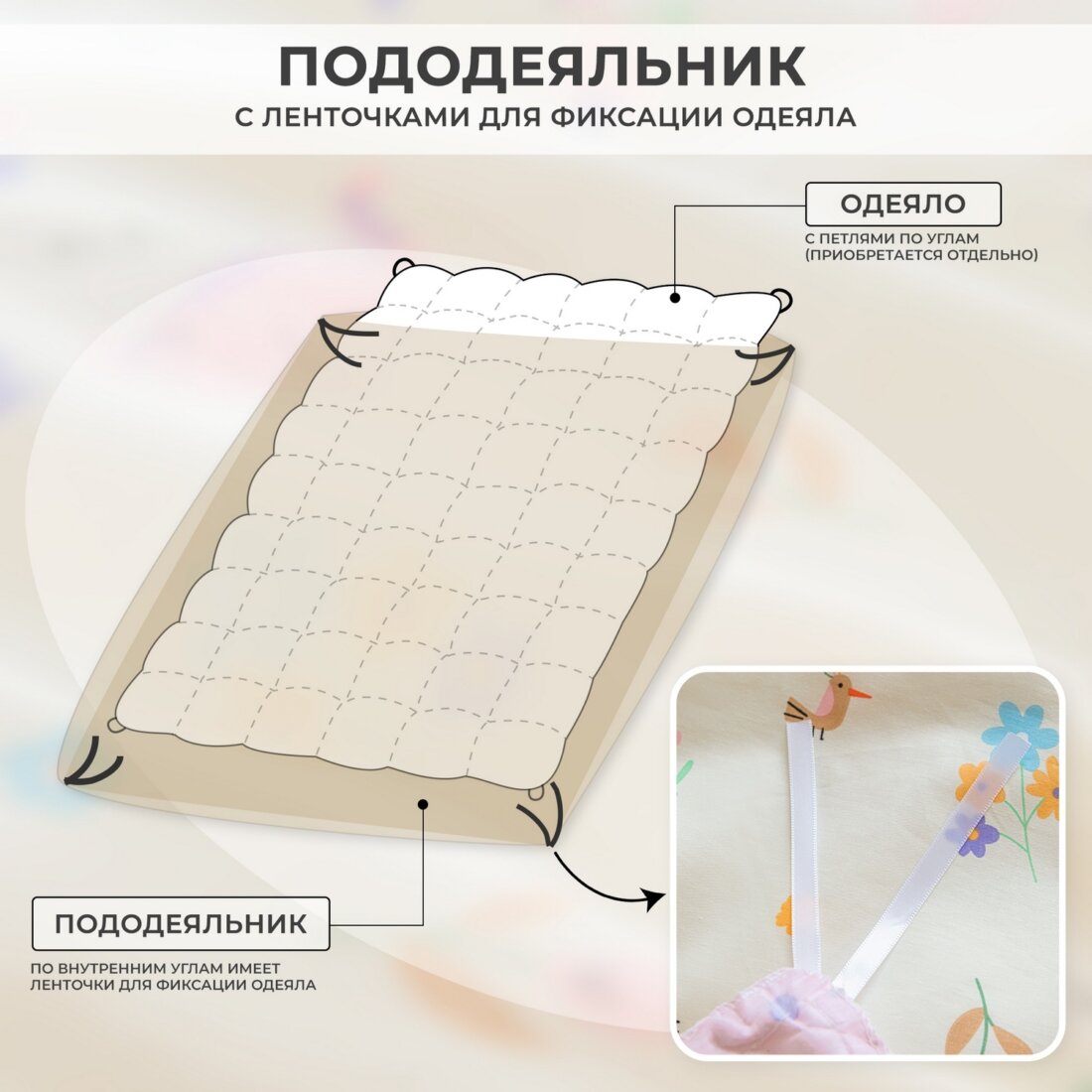 Комплект постельного белья на резинке Сатин Люкс KIDS 100% хлопок CDKR085 - Image 12