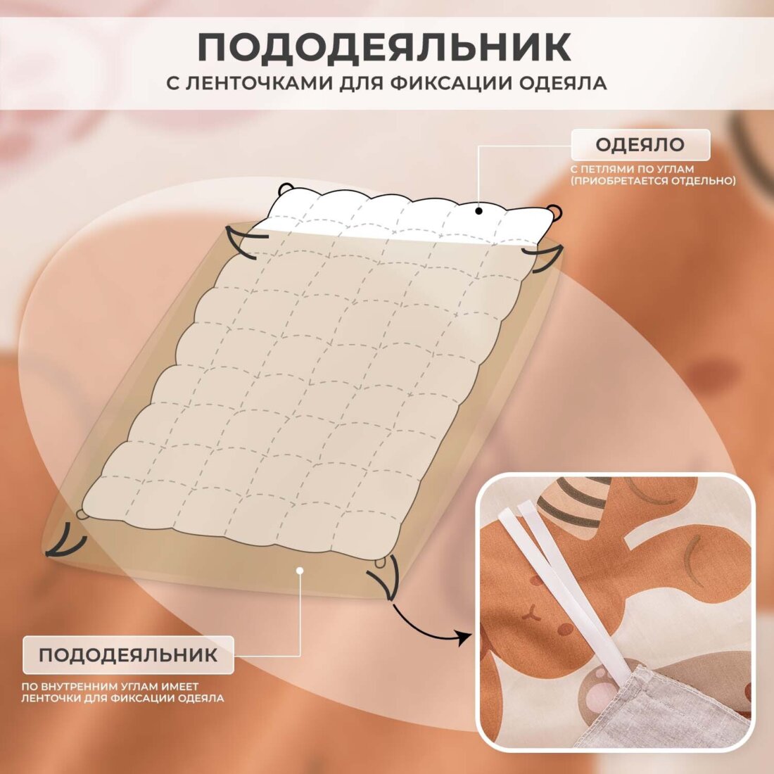 Комплект постельного белья на резинке Сатин Люкс KIDS 100% хлопок CDKR096 - Image 12