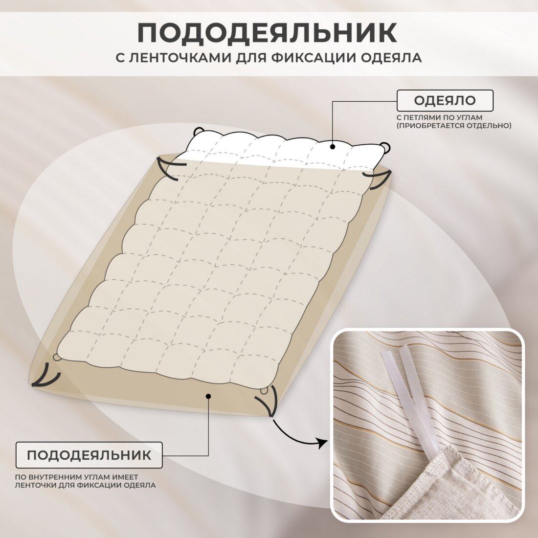 Комплект постельного белья Делюкс Сатин 100% хлопок на резинке LR617 - Image 14